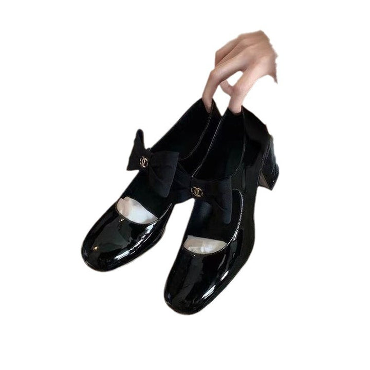 Dame Chic Patenteret Sløjfe Ballerinaer Stilla