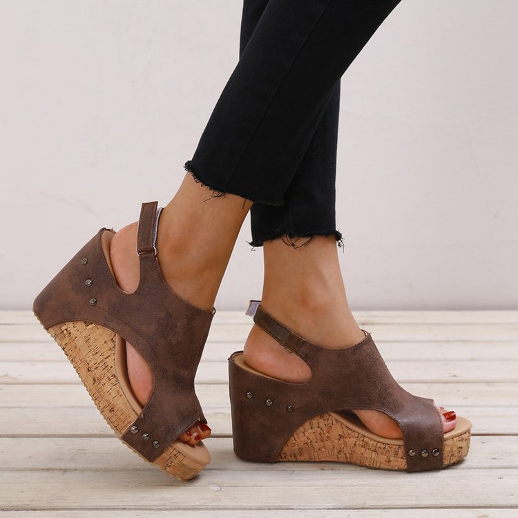 Dame Wedge-Sandaletter med modisk snit og justerbar rem Stilla