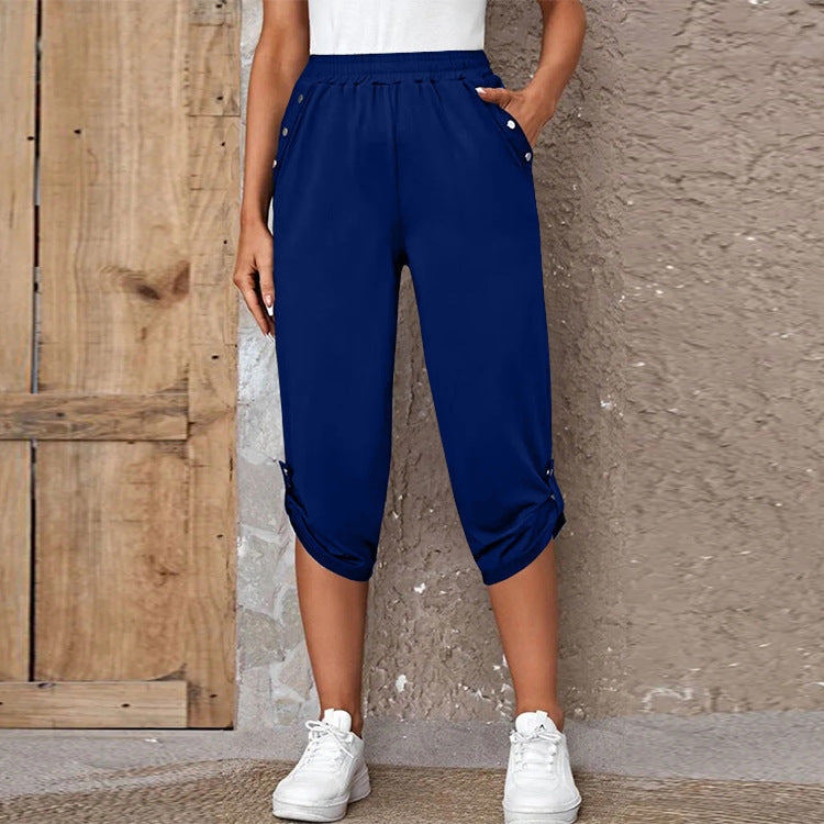 Dame Sporty Culotte med sidelæns knapdetaljer Stilla