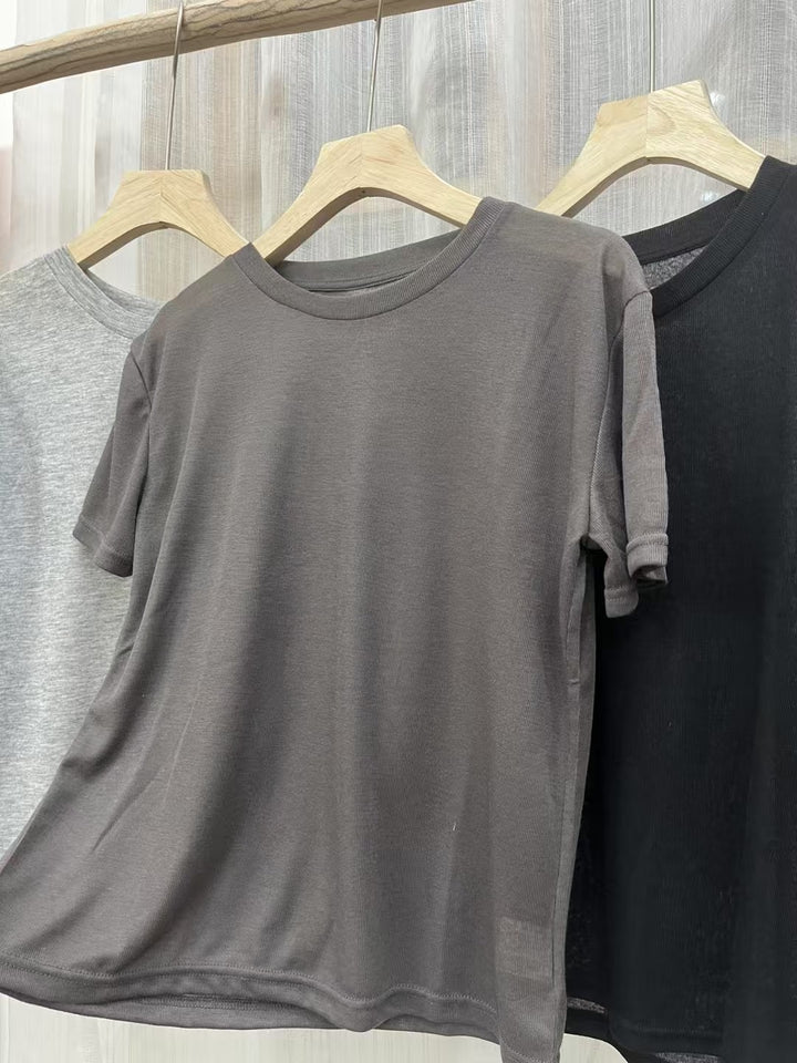 Femme Klassisk Rundhals-T-Shirt Stilla