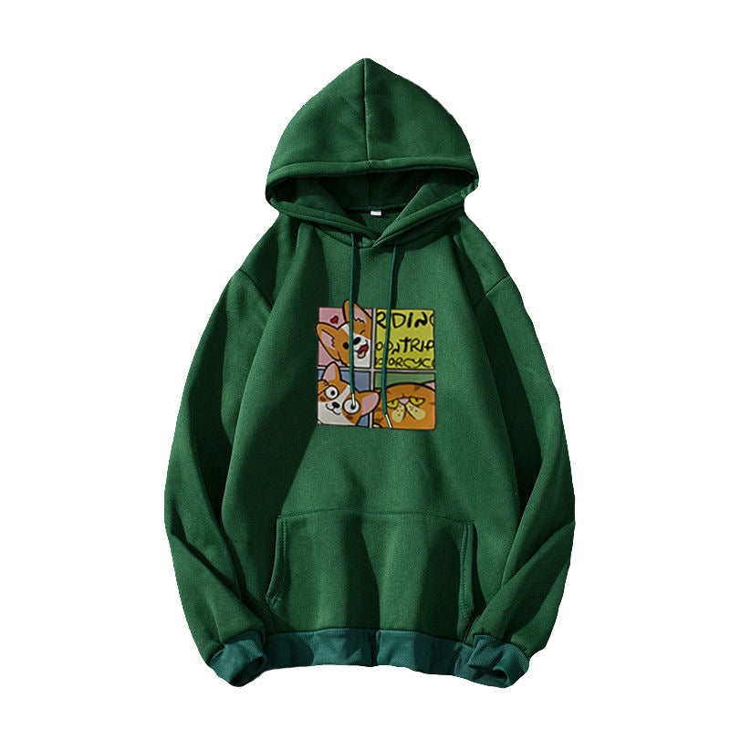 Kvinde Hoodie med sødt hunde design Skovae