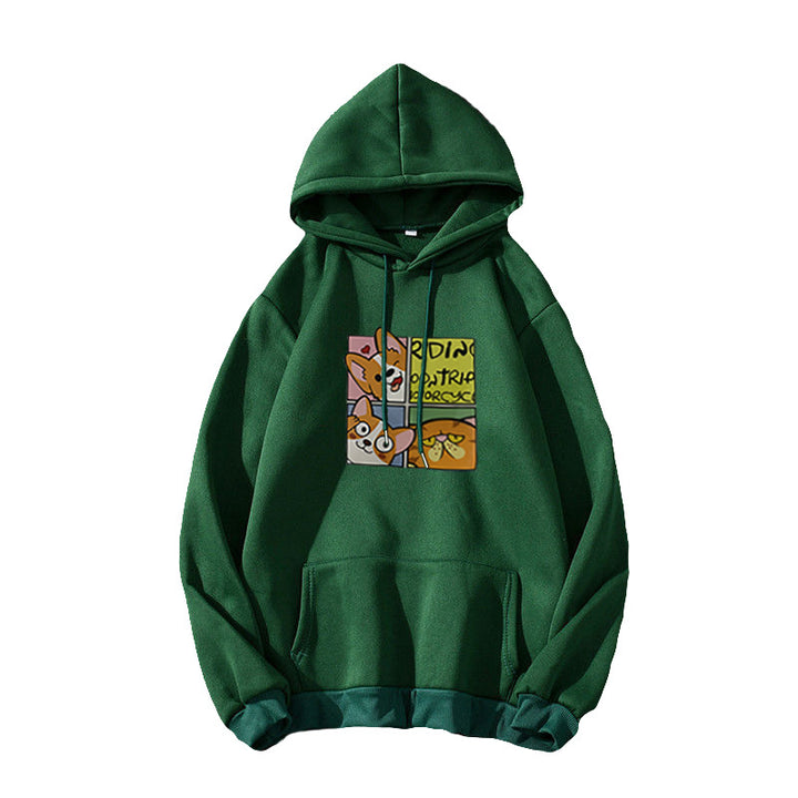 Kvinde Hoodie med sødt hunde design Skovae