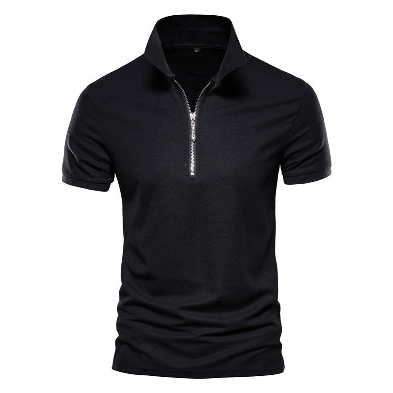 Herrer Polo-shirt med moderne lynlås og åndbart stof Stilla