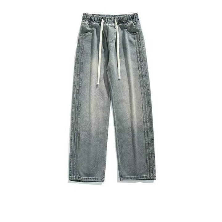 Herre bred Denim-jeans med elastisk talje og unik vask Stilla