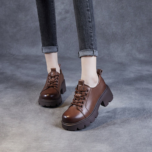 Dame Chunky-sål Snørebånd Sneakers med forhøjet platform Stilla