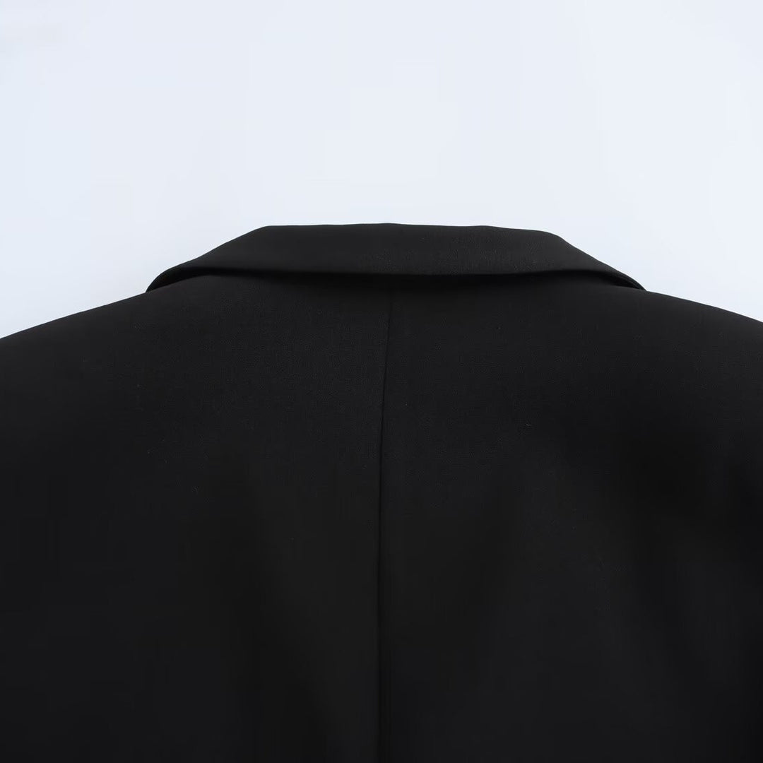 Dame Cropped Blazer med Sløjfedetaljer Stilla