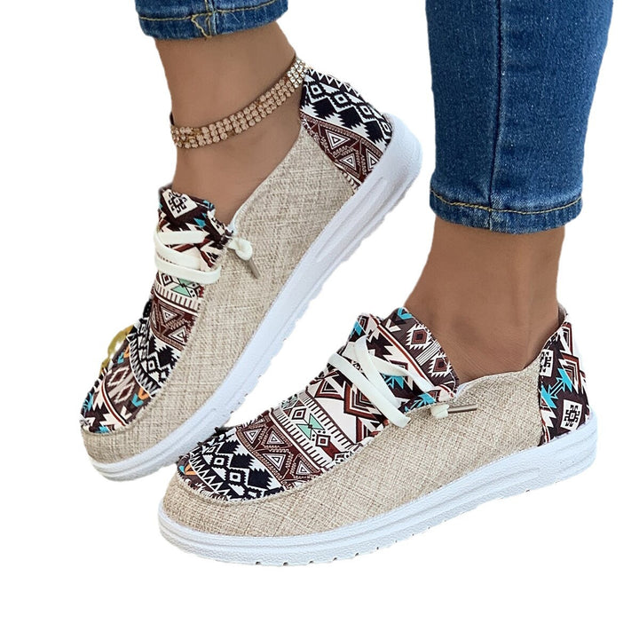 Dame mode fritids-sneakers med etnisk mønster Stilla