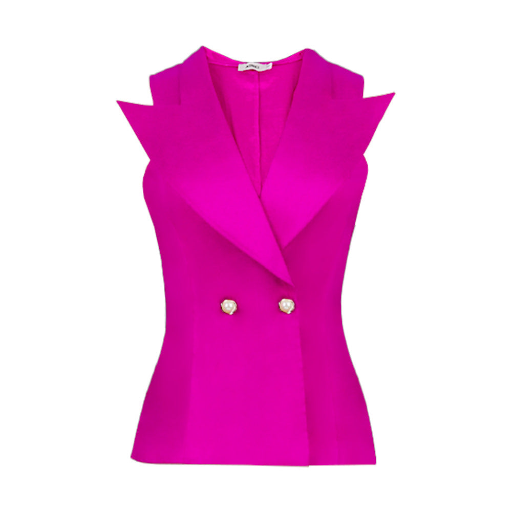 Dame elegant blazer sæt med moderne snit og fine knapdetaljer Skovae