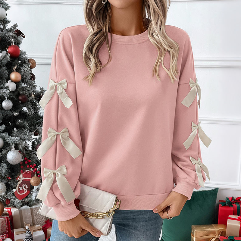 Kvinders oversized sweater med legende sløjfedetaljer Stilla