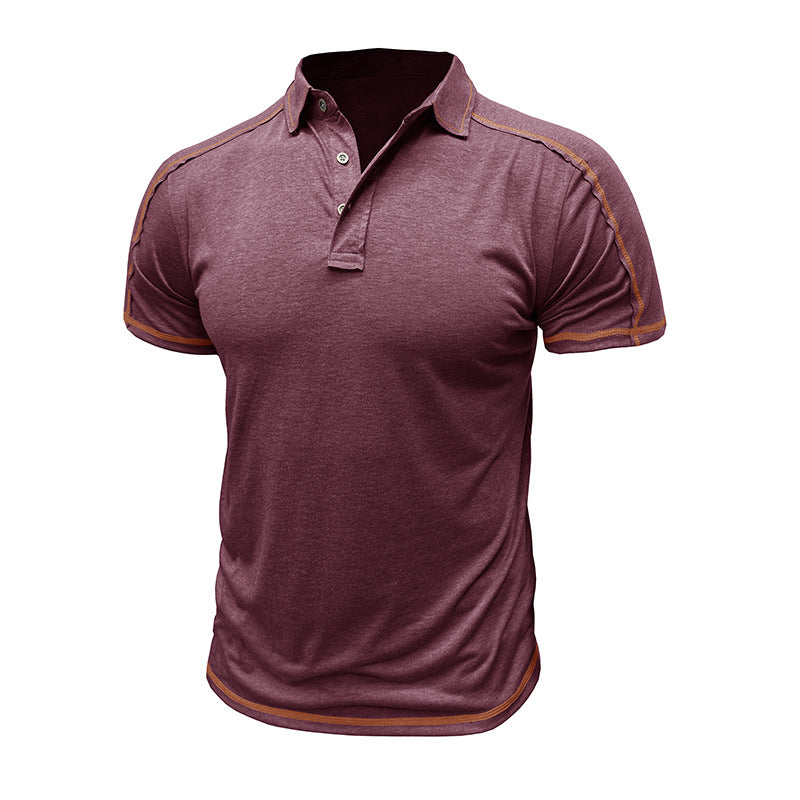 Herrer Poloshirt med kontrasterende syninger og åndbart stof Stilla