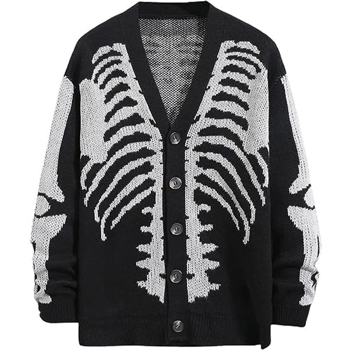 Femme Graphic Skeleton Strikjakke Stilla