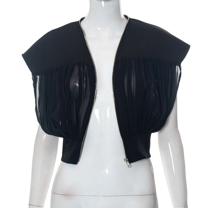 Dame Trendy Blousonjakke med innovativt Draperingsdesign Stilla
