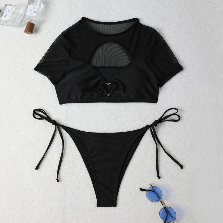 Dame Bikini-sæt med trendy cut-out og funklende hjerte-detaljer Stilla