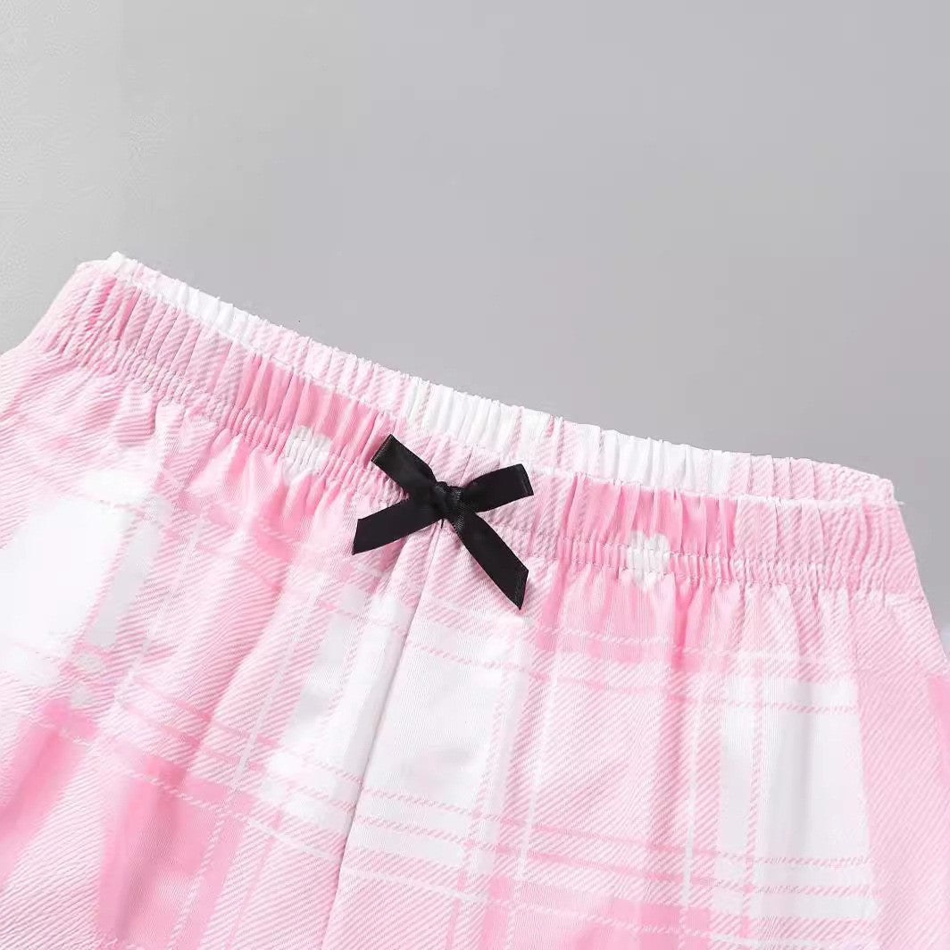 Dame kortærmet pyjamas sæt med hjerteprint Stilla