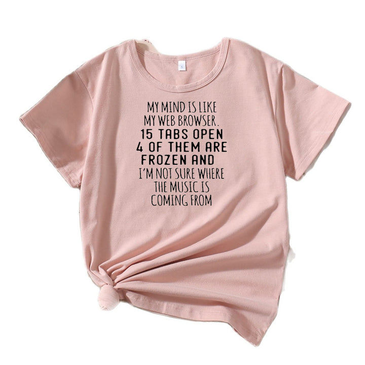 Dame Casual Komedie Grafik T-shirt Stilla