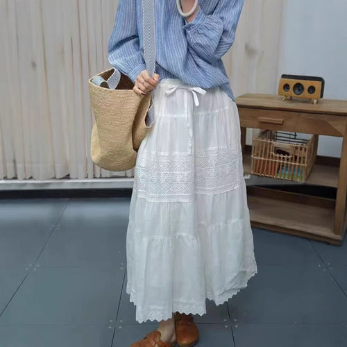 Femme Boho Chic Ruffle Layer Midi Skirt Stilla