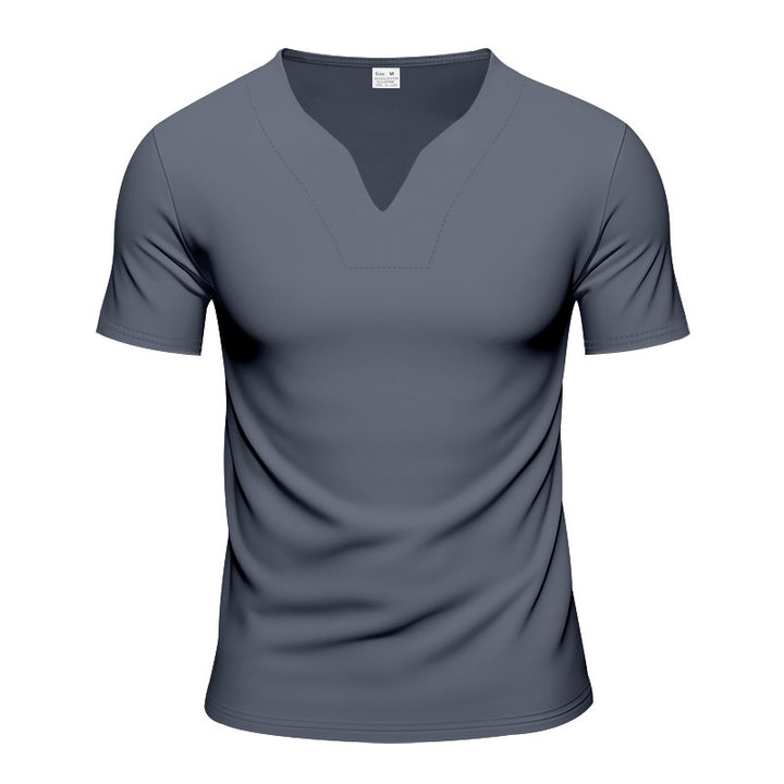Herrer V-hals T-shirt med sporty snit og åndbart materiale Stilla