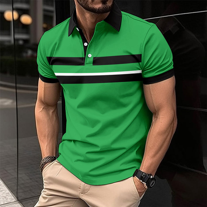 Herre polo shirt med moderne striber Stilla