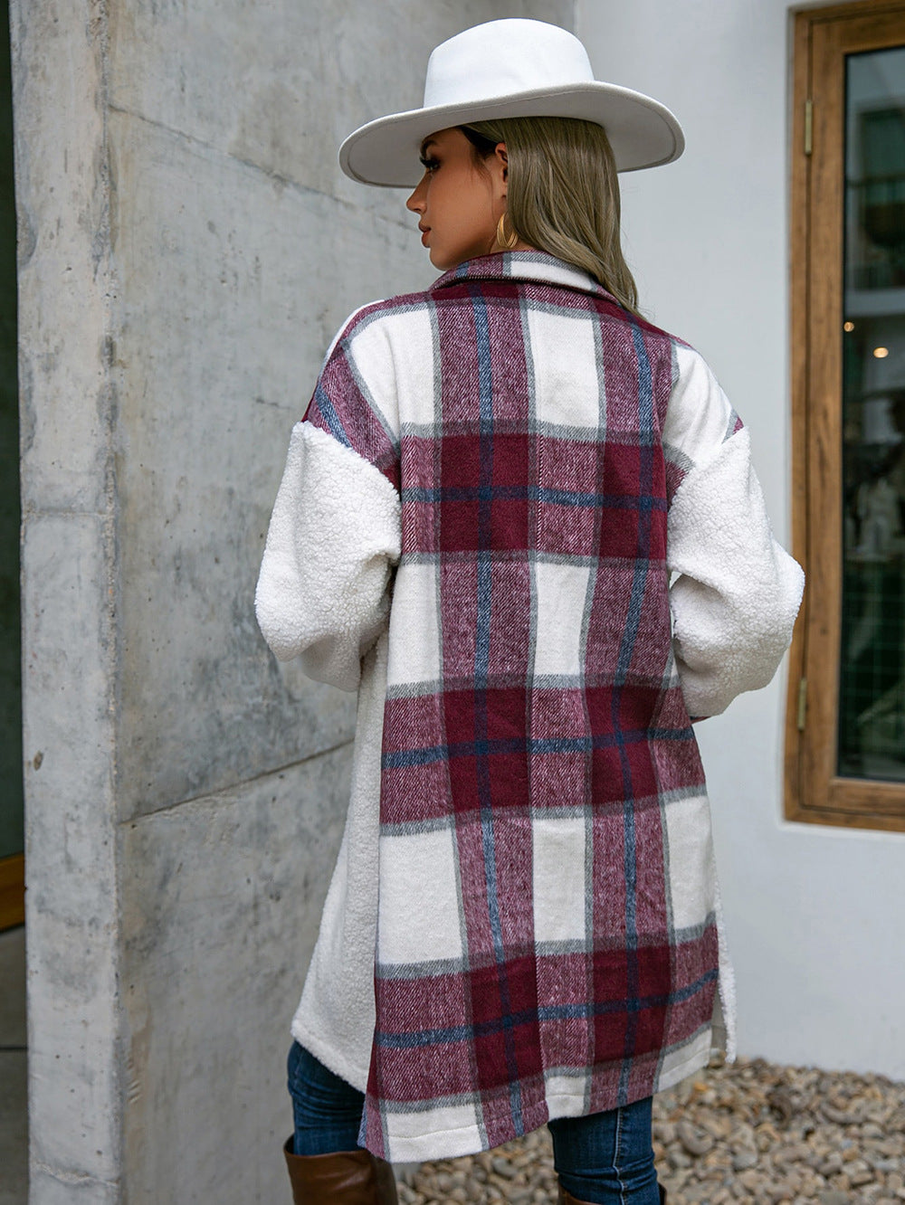 Dame oversized ternet dæksel lavet af blødt fleece Stilla