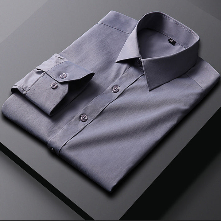 Herrer business skjorte i åndbart mikrofiber med elegante detaljer Stilla