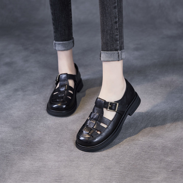 Herrer Fritids Læder Monk Strap Slipper Stilla