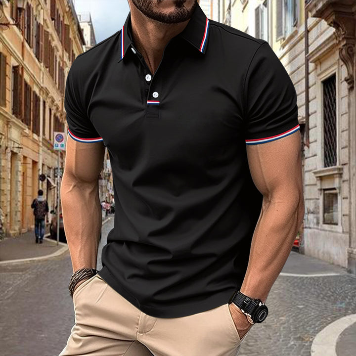 Herrernes elegante og sporty polo skjorte med struktureret krave Stilla