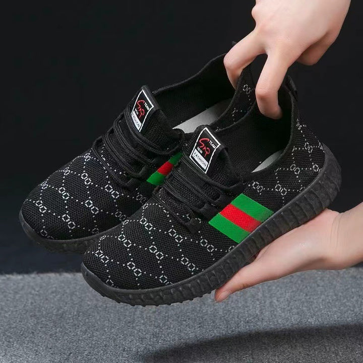 Femme Stilfuld Strik Slip-On Sneakers med Forbedret Traktion Stilla