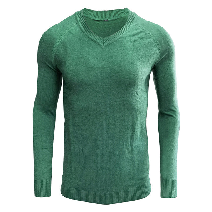 Herrer V-hals Finstrikpullover Stilla
