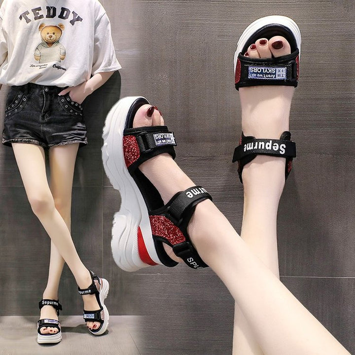 Dame Sporty Sandaler med glitrende Remdesign Stilla