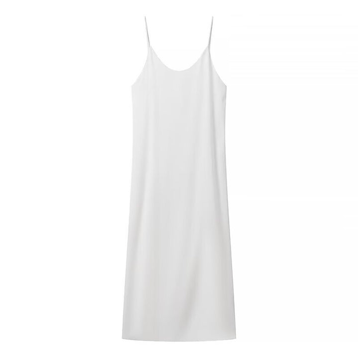 Femme Elegantes Maxi-Kjole med sidelængde Stilla