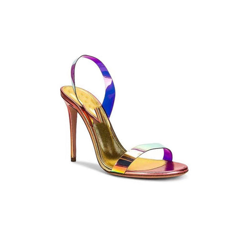Femme Strappy Højhælede Sandaler med iriserende Remme Stilla