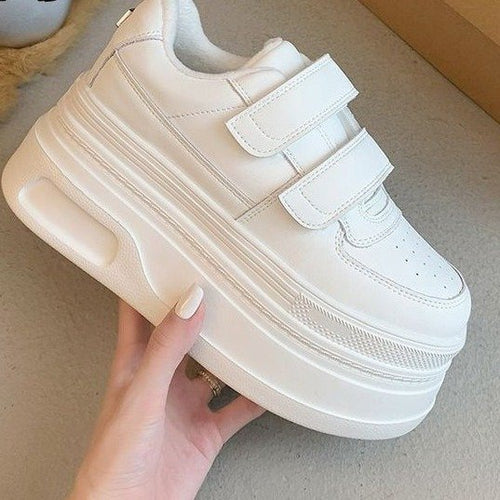 Dame Fitness Sneakers med dobbelt velcro og dæmpende plateau Stilla