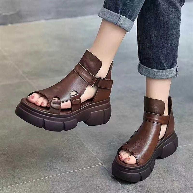 Dame Chunky Sandaler med åben tåområde og justerbart remdesign Stilla