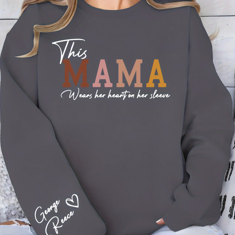 Kvinders sweatshirt med inspirerende mortryk og komfortabel pasform Stilla