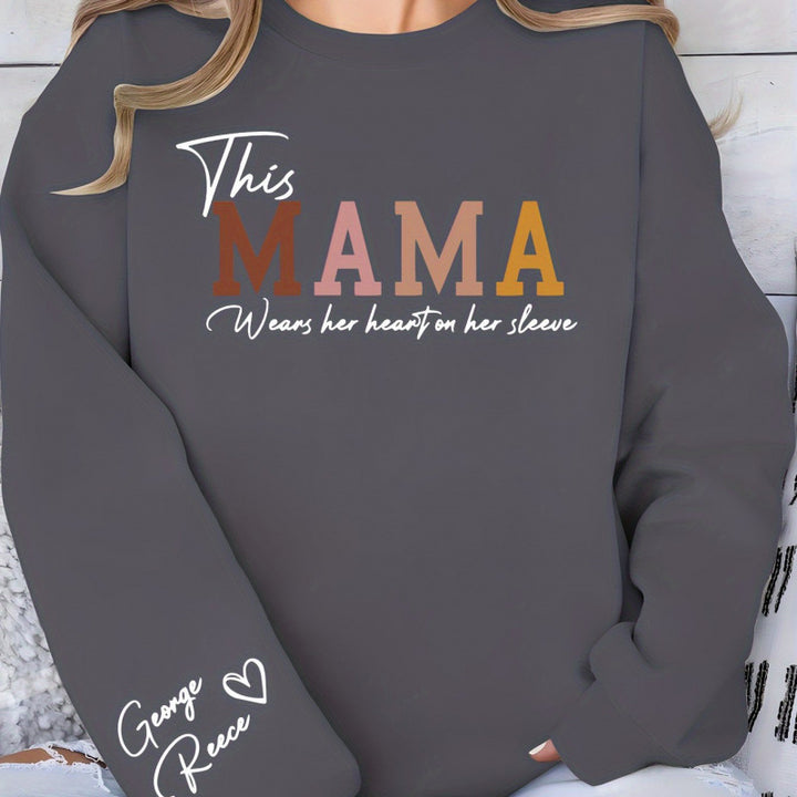 Kvinders sweatshirt med inspirerende mortryk og komfortabel pasform Stilla