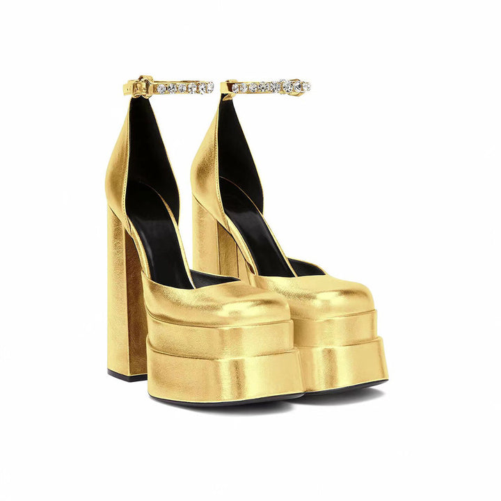 Femme High-Platform Ankelstrop Hæle Stilla