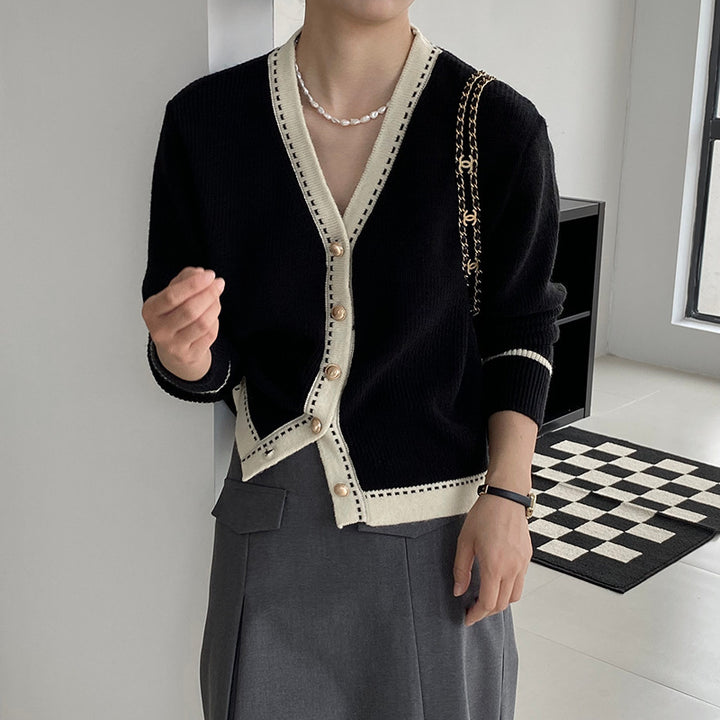 Femme Knaplukning Tekstureret Strikcardigan Stilla
