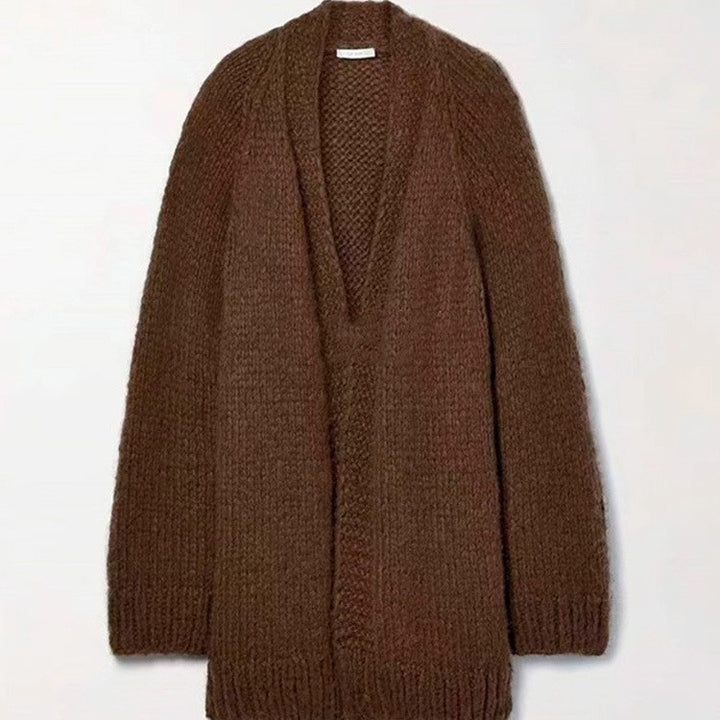 Kvinders hyggelige oversized strik cardigan Stilla