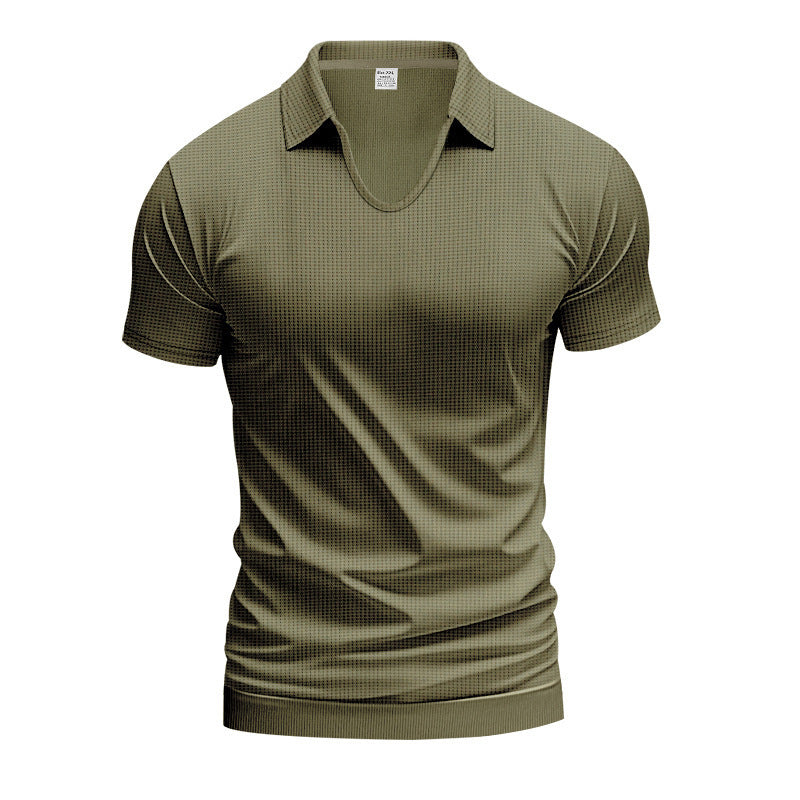 Herrer sporty Polo-shirt med moderne strukturmønster Stilla