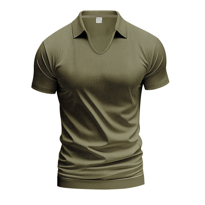 Herrer sporty Polo-shirt med moderne strukturmønster Stilla