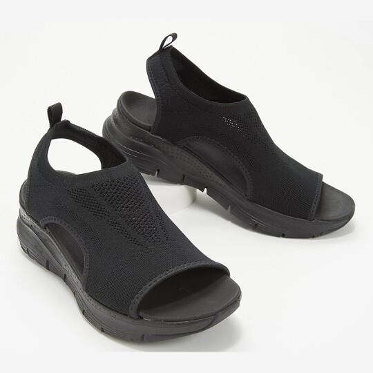 Dame moderne Slip-On Sandaler med åndbart stof og dæmpende sålprofil Stilla
