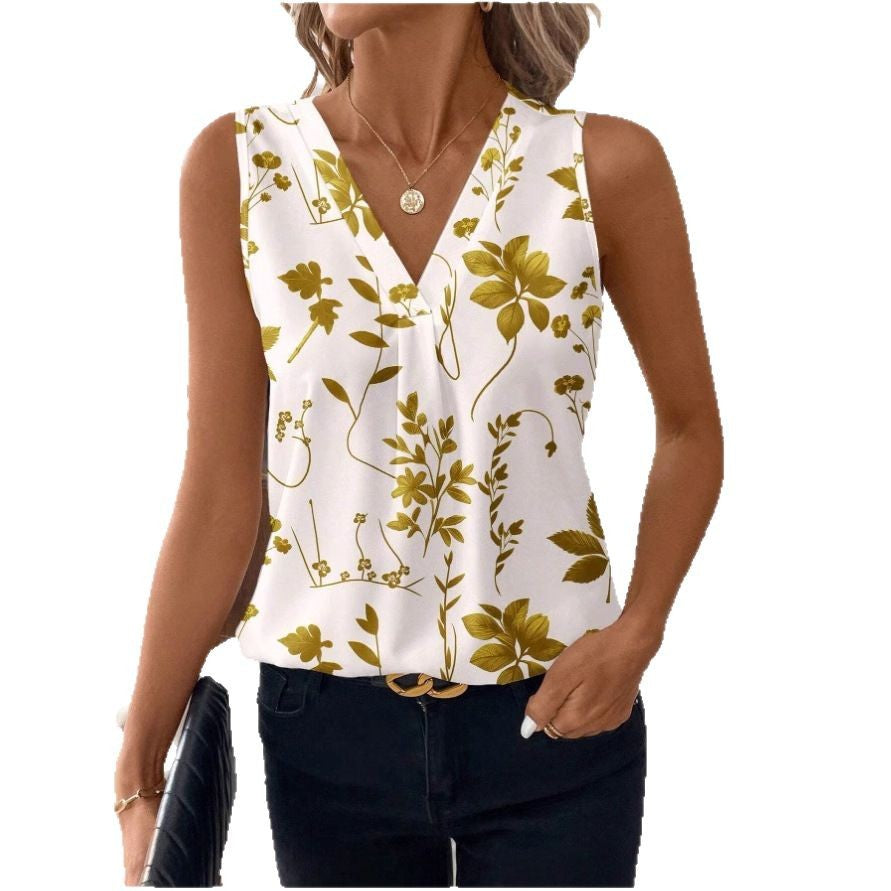 Damebluse med blomsterdesign Stilla