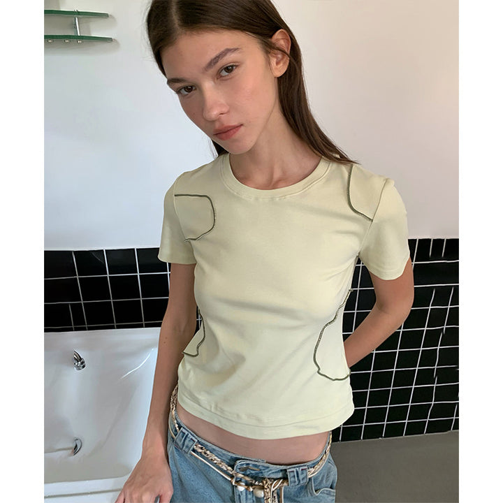 Dame modeshorts lang denim nederdel med unik vask og moderne design Stilla