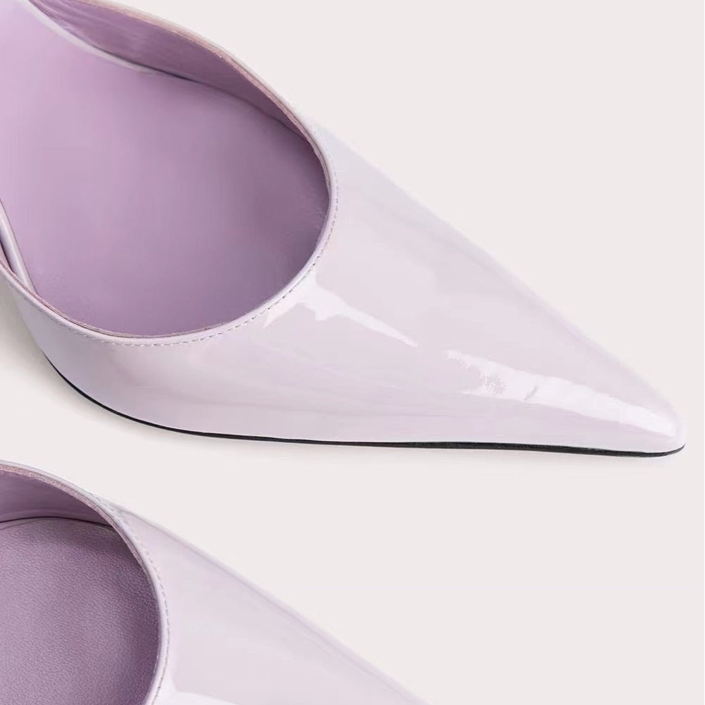 Femme Spidse Tå Slingback Hæl Mules Stilla