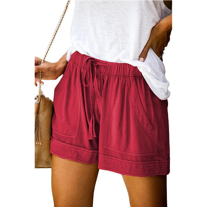 Dame Behagelige Sommer-shorts med elastisk talje og praktiske lommer Skovae