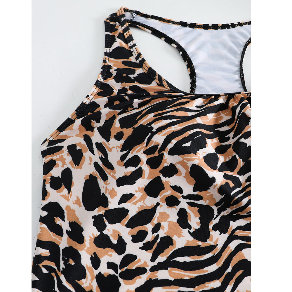Femme Stylish Højhalset Tankini Badetøj Sæt Stilla