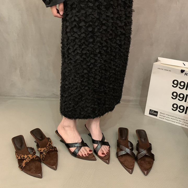 Dame Chic Spids-Tå Sandaler med Krydsremme Stilla