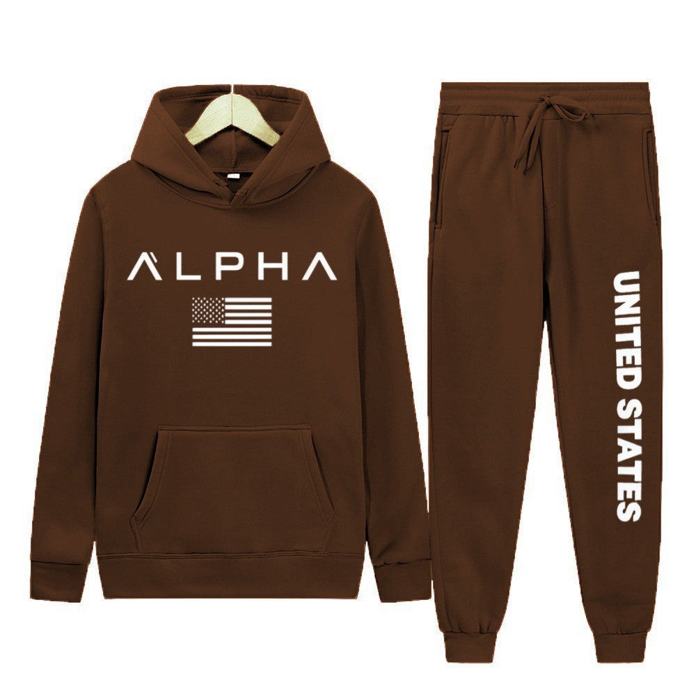 Kvinders hoodie og joggingbukser sæt med kreativt frontprint og sporty snit Skovae