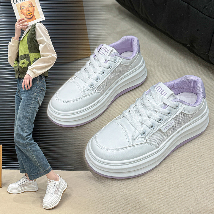 Damer platform-sneakers med åndbar overfladestruktur og ergonomisk dæmpning Stilla