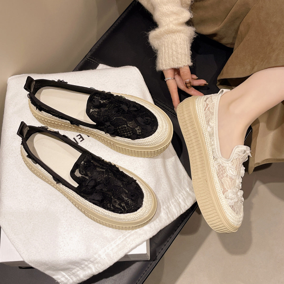Damer Floral Pyntet Slip-On Sneakers Stilla
